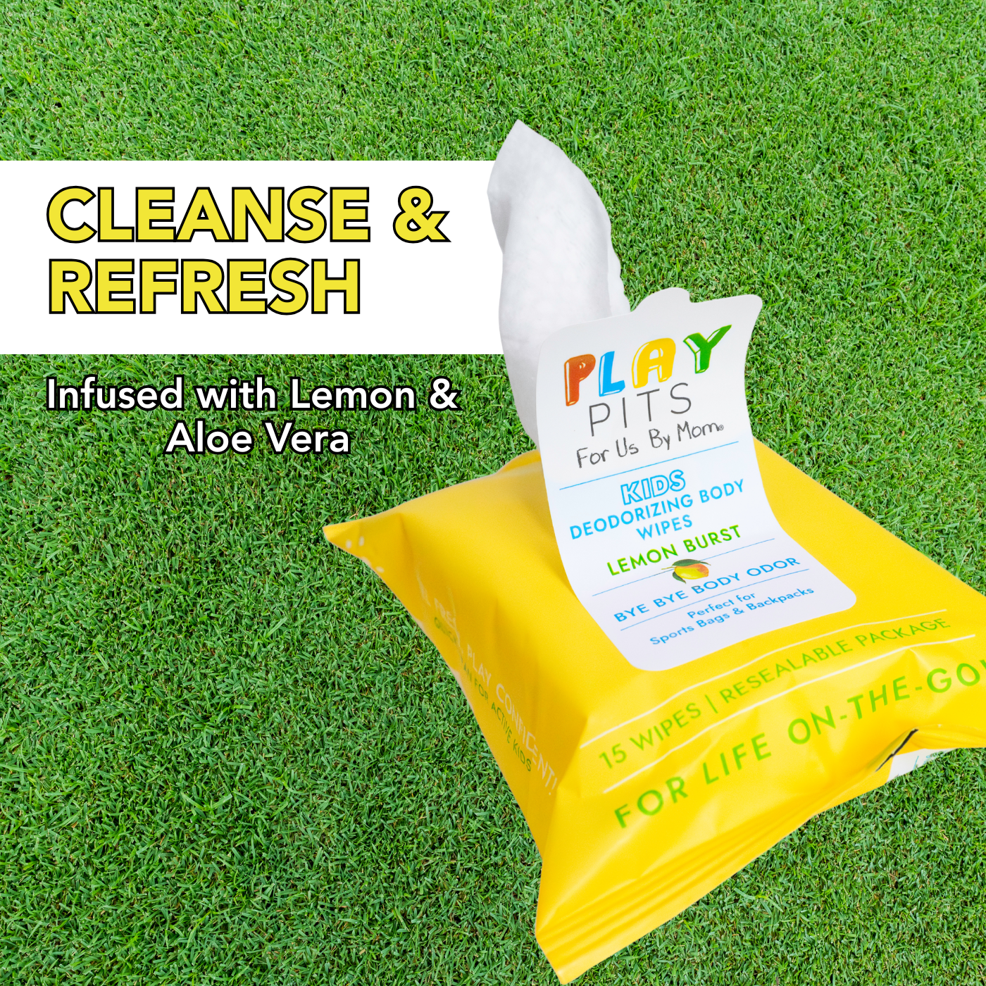 Deodorizing Body Wipes - 3 Pack Bundle - Play Pits