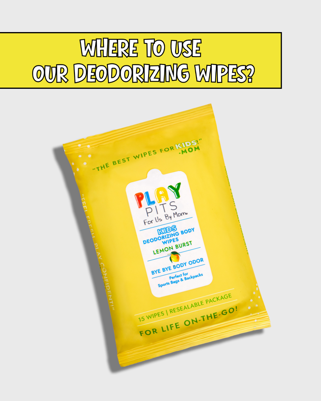 Deodorizing Body Wipes - 3 Pack Bundle - Play Pits